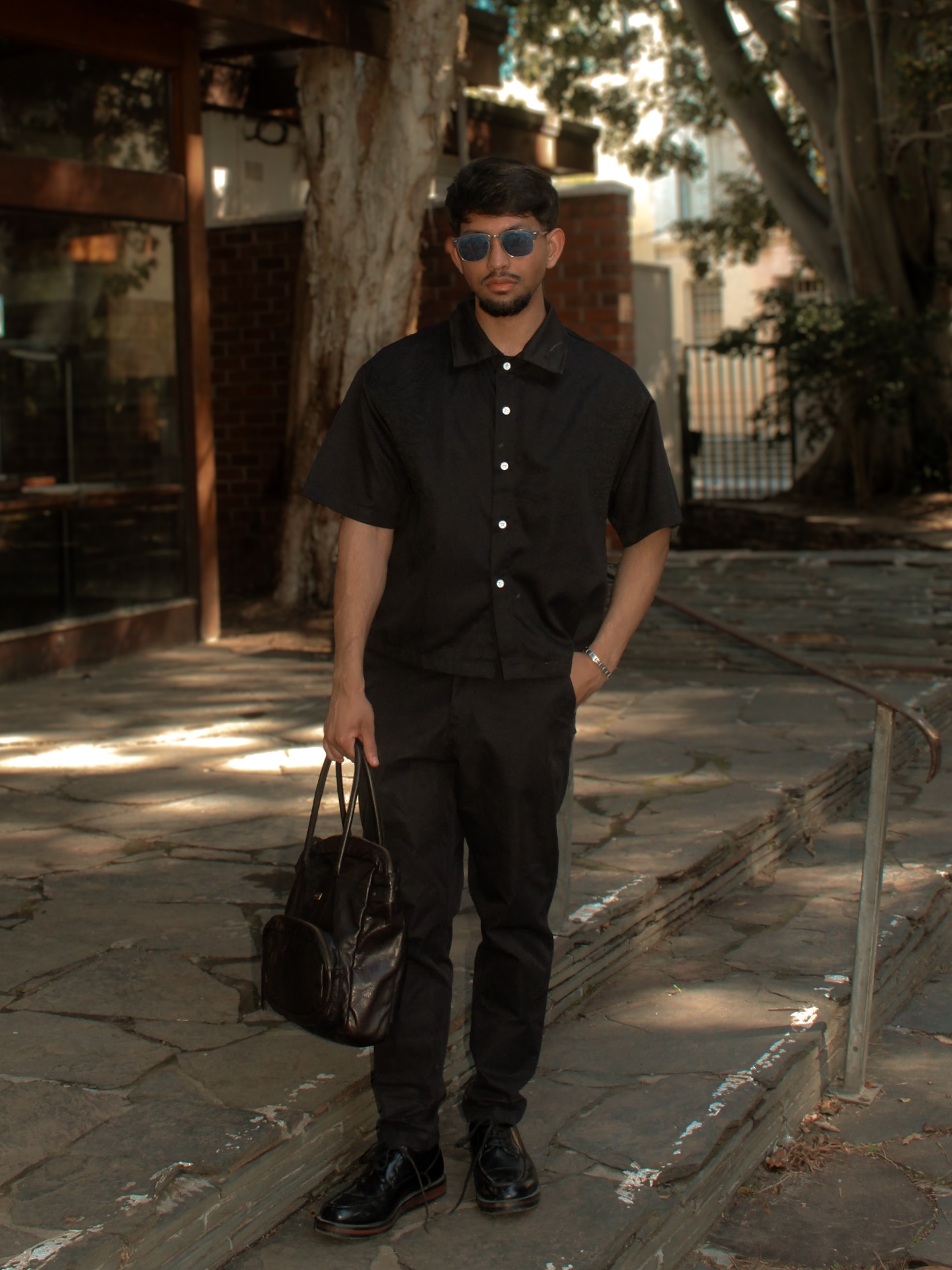 Full length street style portrait
